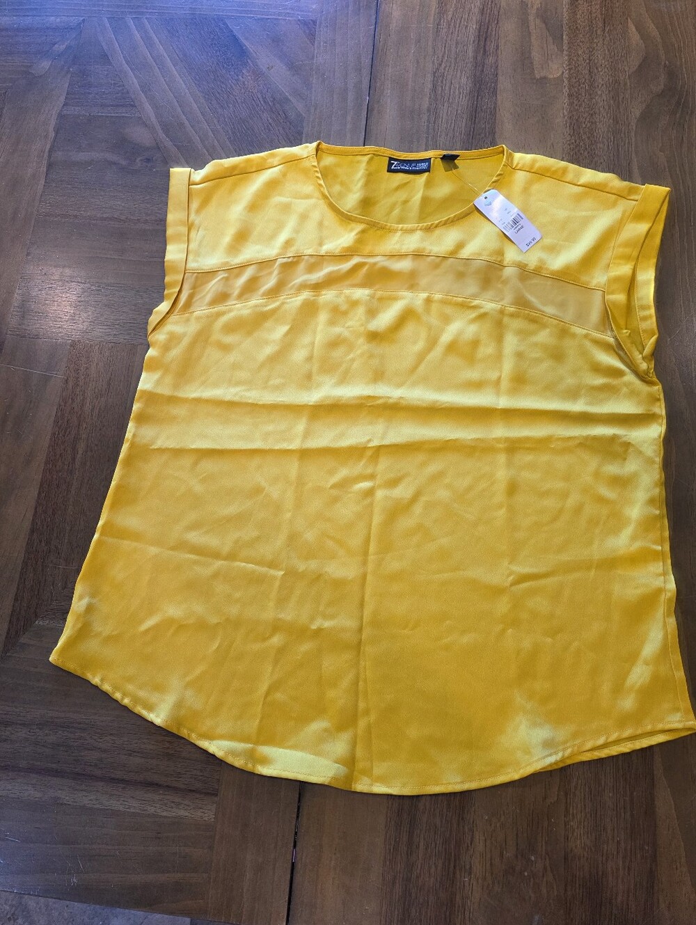 7th Avenue Design Studio New York Co Womens Yellow Top Sz Large NWT